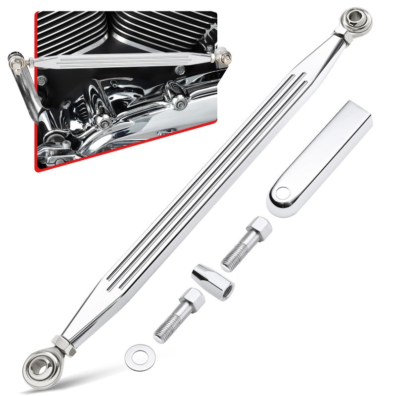 Amazicha Chrome Shift Linkage Compatible for Harley Davidson Softail Dyna Road King Electra Glide Street Glide Touring 1980-2024 - Image 1